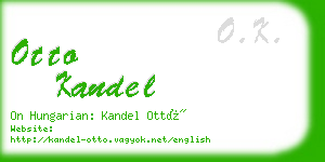 otto kandel business card